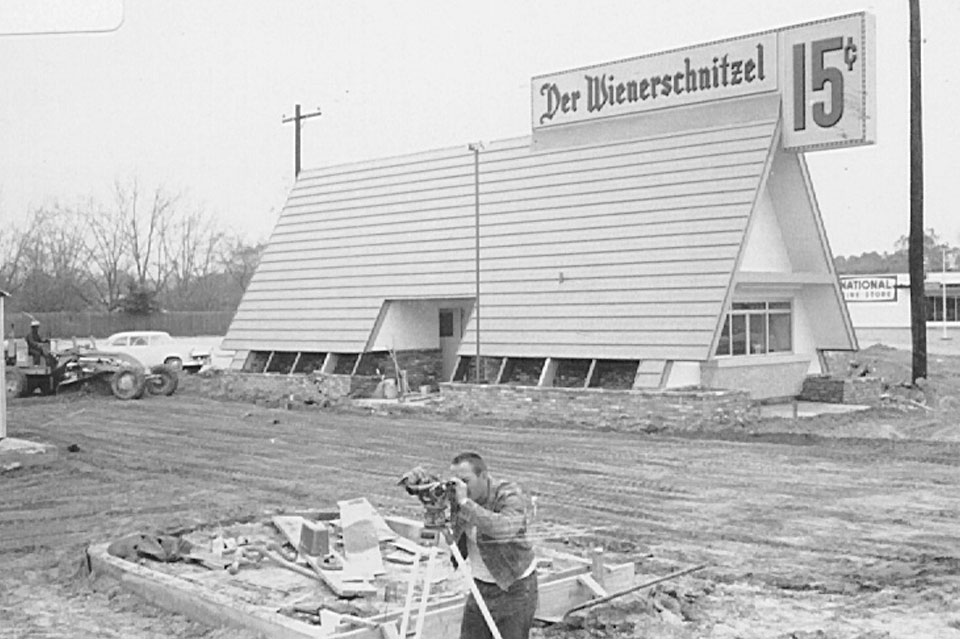 Wienerschnitzel A-Frame Historic Photo