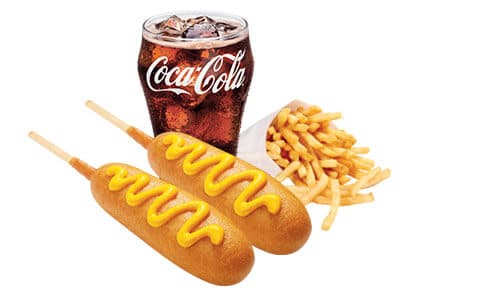 #2 Combo Two Corn Dogs, small fries & small drink