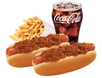 Media for #3 Combo Two Chili Dogs, small fries & small drink