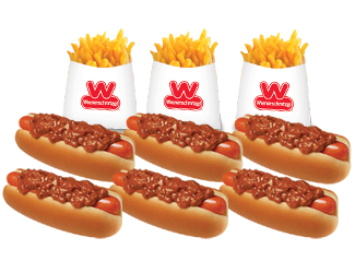 Media for #6 Crowd Pleaser: 6 Chili Dogs & 3 Medium Fries