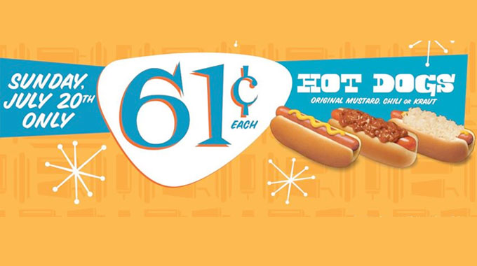 Imagery for Wienerschnitzel celebrates anniversary with 61-cent hot dogs