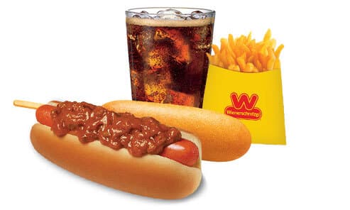 Combo #4 Chili Dog, Corn Dog, Small Fries and Small Drink