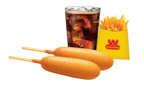 Combo #2 Two Small Corn Dogs, Small Fries and Small Drink