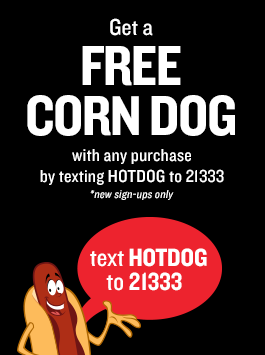 Free Corn Dog Text hotdog to 21333