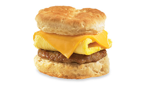 Sausage egg and cheese biscuit