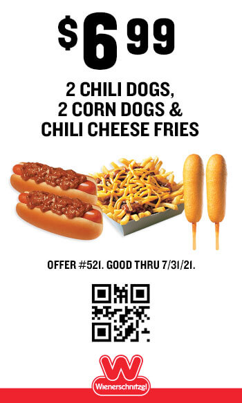 $6.99 2 Chili Dogs, 2 Corn Dogs & Chili Cheese Fries Coupon