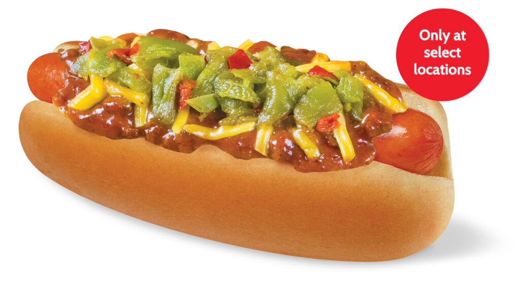 Green Chile Chili Cheese Dog