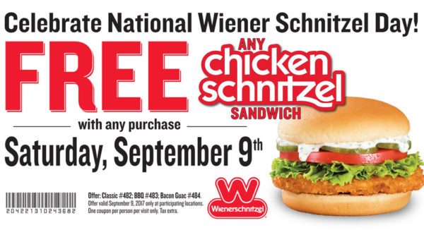 Wienerschnitzel Day September 9th 2017 - Wienerschnitzel