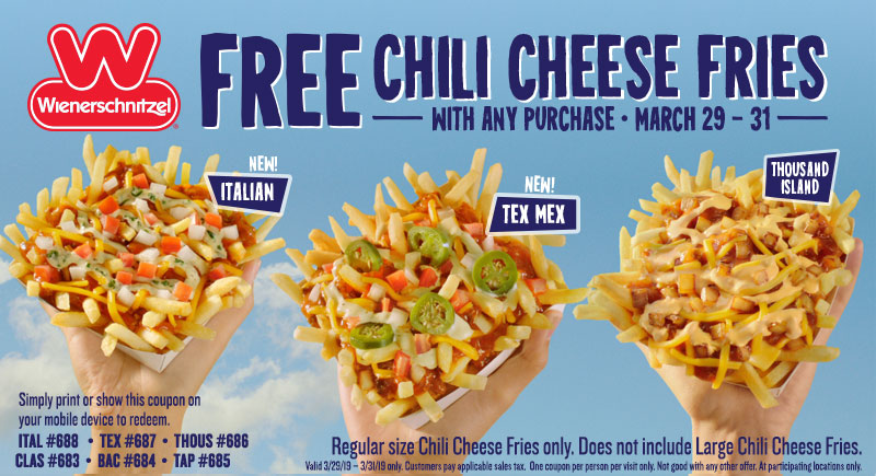 Free Chili Cheese Fries Coupon