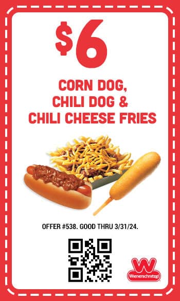 $6 Corn Dog, Chili Dog & Chili Cheese Fries Coupon