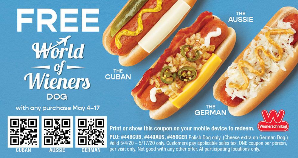 Free World-of-Wieners Hot Dog with Purchase