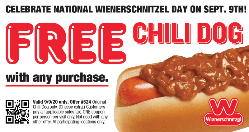 National Wienerschnitzel Day Sept. 9th 2020