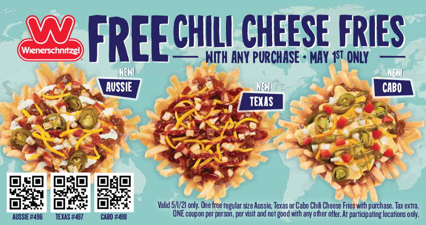 Free Chili Cheese Fries May 1st 2021