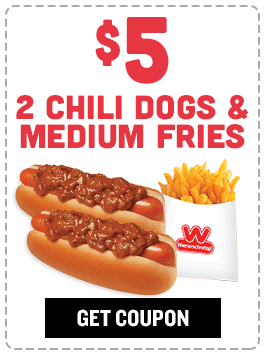 $5 Two Chili Dog & Medium Fries Coupon #600