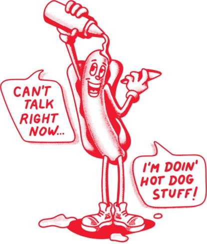 hotdog cartoon