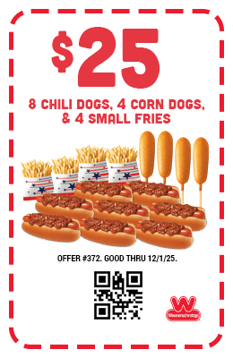$25 - Eight Chili Dogs, Four Corn Dogs, and Four Small Fries Coupon
