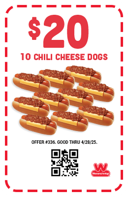$20 - Ten Chili Cheese Dogs Coupon
