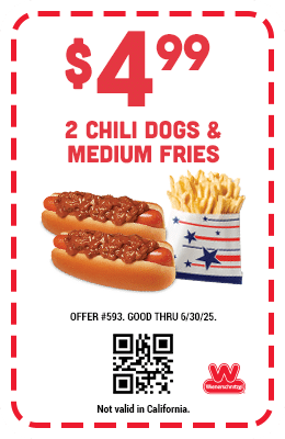 $4.99 - Two Chili Dogs and Medium Fries Coupon