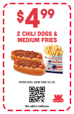 $4.99 - Two Chili Dogs and Medium Fries Coupon