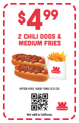 $4.99 - Two Chili Dogs and Medium Fries Coupon