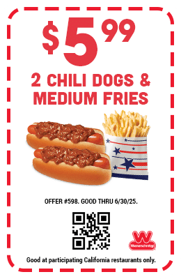 $5.99 - Two Chili Dogs and Medium Fries Coupon