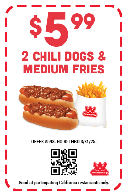 $5.99 - Two Chili Dogs and Medium Fries Coupon