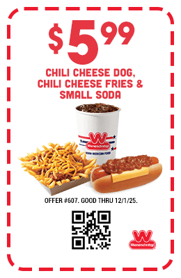 $5.99 Chili Cheese Dog, Chili Cheese Fries, and Small Soda Coupon