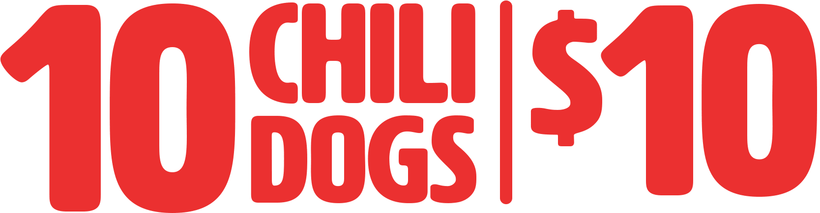 10 Chili Dogs $10