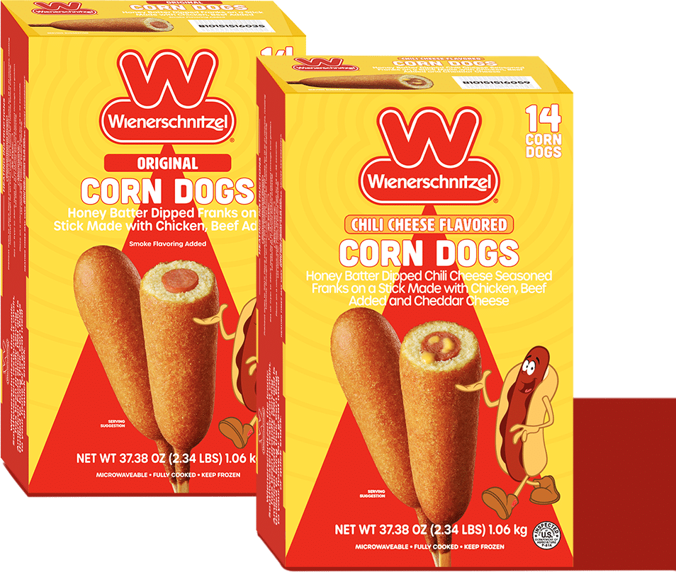 Wienerschnitzel Corn Dogs and Chili Cheese Corn Dogs in Stores