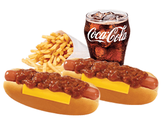 Media for #1 Combo Two Chili Cheese Dogs, small fries & small drink