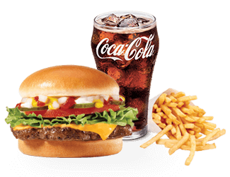 Media for #10 Combo One Deluxe Cheeseburger, small fries & small drink