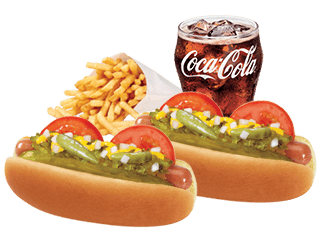 Media for #6 Combo Two Chicago Dogs, small fries & small drink