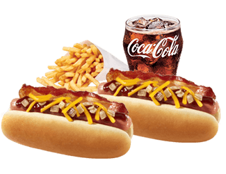 Media for #8 Combo Two BBQ Bacon Dogs, small fries & small drink