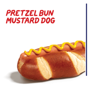 Pretzel Bun Mustard Dog