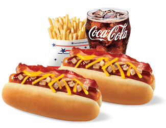 #8 Combo: Two BBQ Bacon Dogs