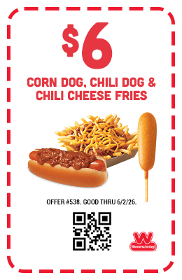 $6 Corn Dog, Chili Dog & Chili Cheese Fries Coupon