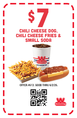 $7 Chili Cheese Dog, Chili Cheese Fries & Small Soad Coupon