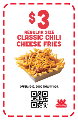 $3 Regular Size Classic Chili Cheese Fries Coupon