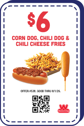$6 Corn Dog, Chili Dog & Chili Cheese Fries Coupon