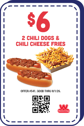 $6 Two Chili Dogs & Chili Cheese Fries Coupon