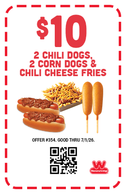 $10 Two Chili Dogs, Two Corn Dogs & Chili Cheese Fries Coupon
