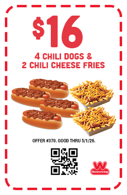 $16 Four Chili Dogs & Two Chili Cheese Fries Coupon