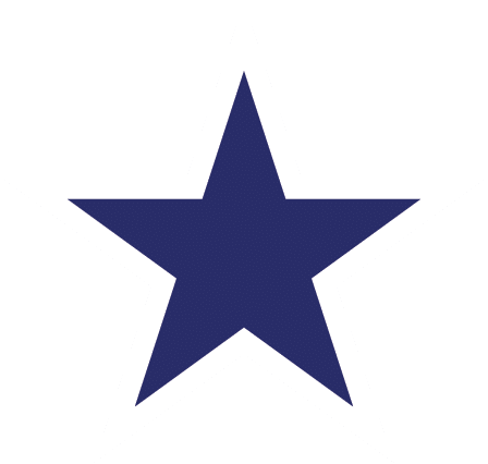 Blue Star White Outline